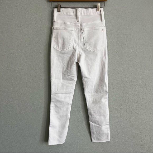 Madewell 10" High-Rise Skinny Crop Jeans in Pure White: Button-Front Edition - Picture 3 of 7